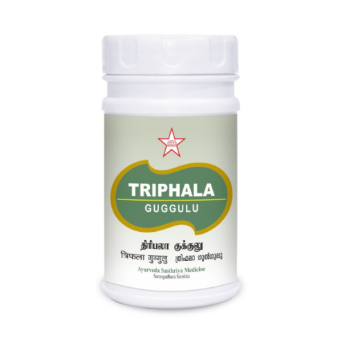 Трифала Гуггул (Triphala Guggulu) 100 табл, SKM Siddha фото 2